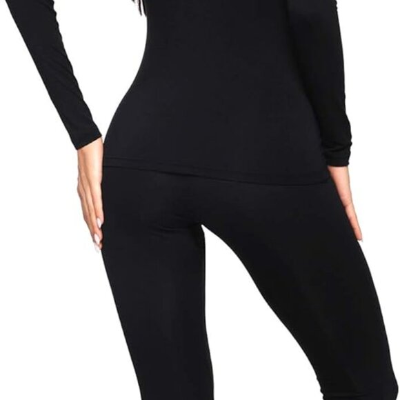 Lightweight Thermal Pajamas Set for Women - S-3X Sizes Available, Bamboo Viscose - Picture 2 of 6